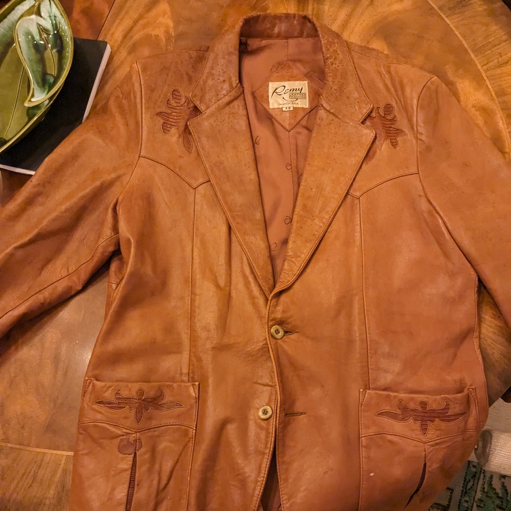 Remy Lambskin and Lizard Blazer Size 48R